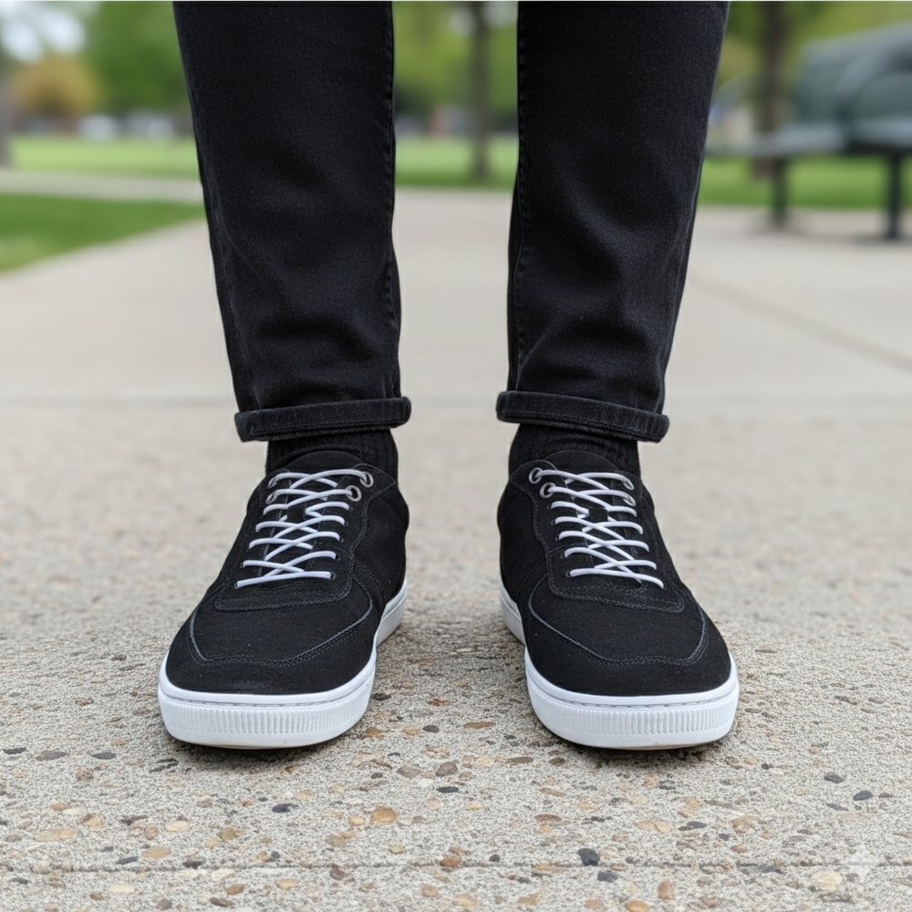 NIB Baccus Shoemaker Suede Black Men's Sneakers